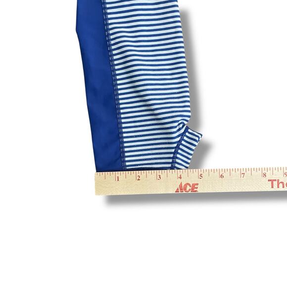 Hanna Andersson Blue Stripe Long Sleeve One Piece Rash Guard Swimsuit 75 12-18M - Picture 5 of 12
